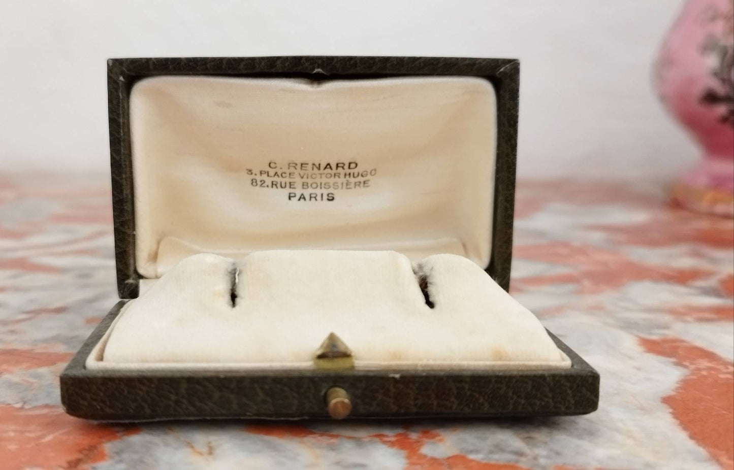 Antique Paris Jewelry Box, Antique Ring Box, Luxury Presentation Box, Double Ring Box, Antique Earring Box, French Dormeuse Earrings Box...