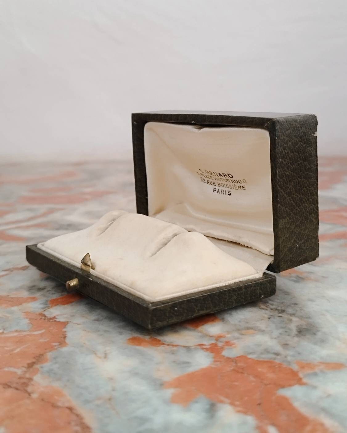 Antique Paris Jewelry Box, Antique Ring Box, Luxury Presentation Box, Double Ring Box, Antique Earring Box, French Dormeuse Earrings Box...