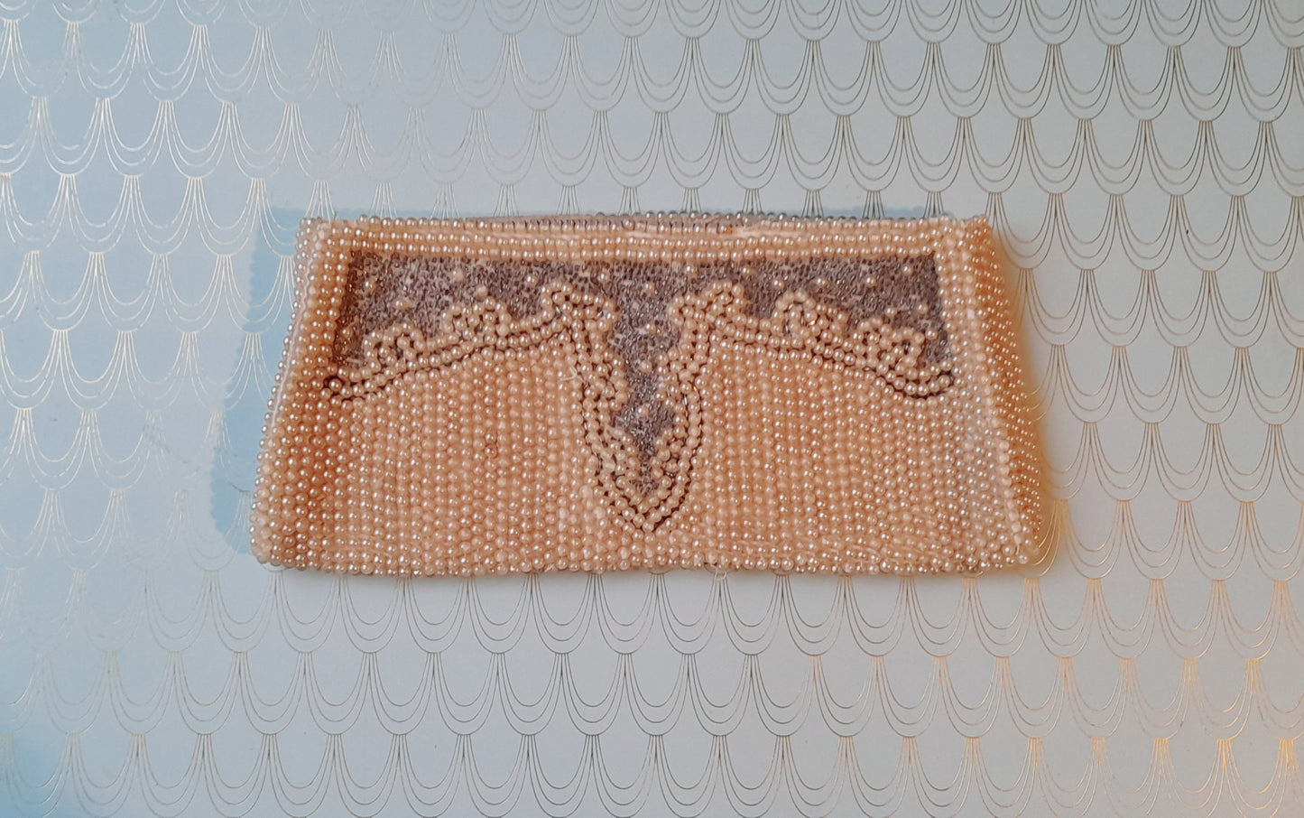 Antique Art Deco Beaded Purse, Luxury 1930's Evening Bag, Art Deco Pearls, Rare French Designer Accessory, Hand Beaded Silk Clutch Bag