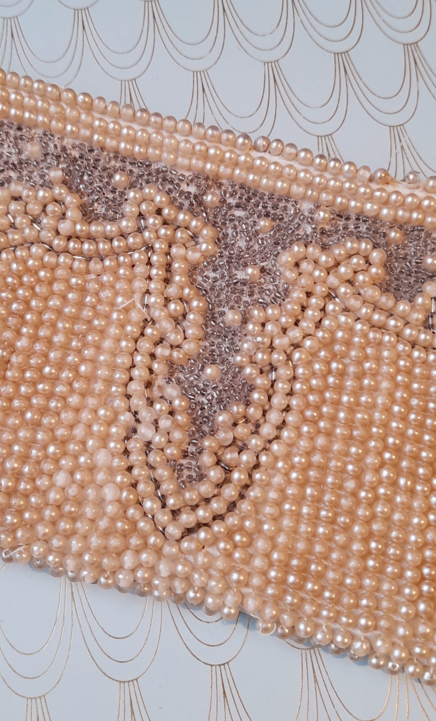 Antique Art Deco Beaded Purse, Luxury 1930's Evening Bag, Art Deco Pearls, Rare French Designer Accessory, Hand Beaded Silk Clutch Bag