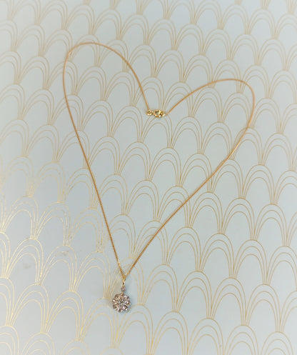 Antique French 18ct Gold and Diamond Neglige Necklace, 1800's Diamond Daisy Pendant, Art Nouveau Jewelry, Rose Cute Diamond Necklace...