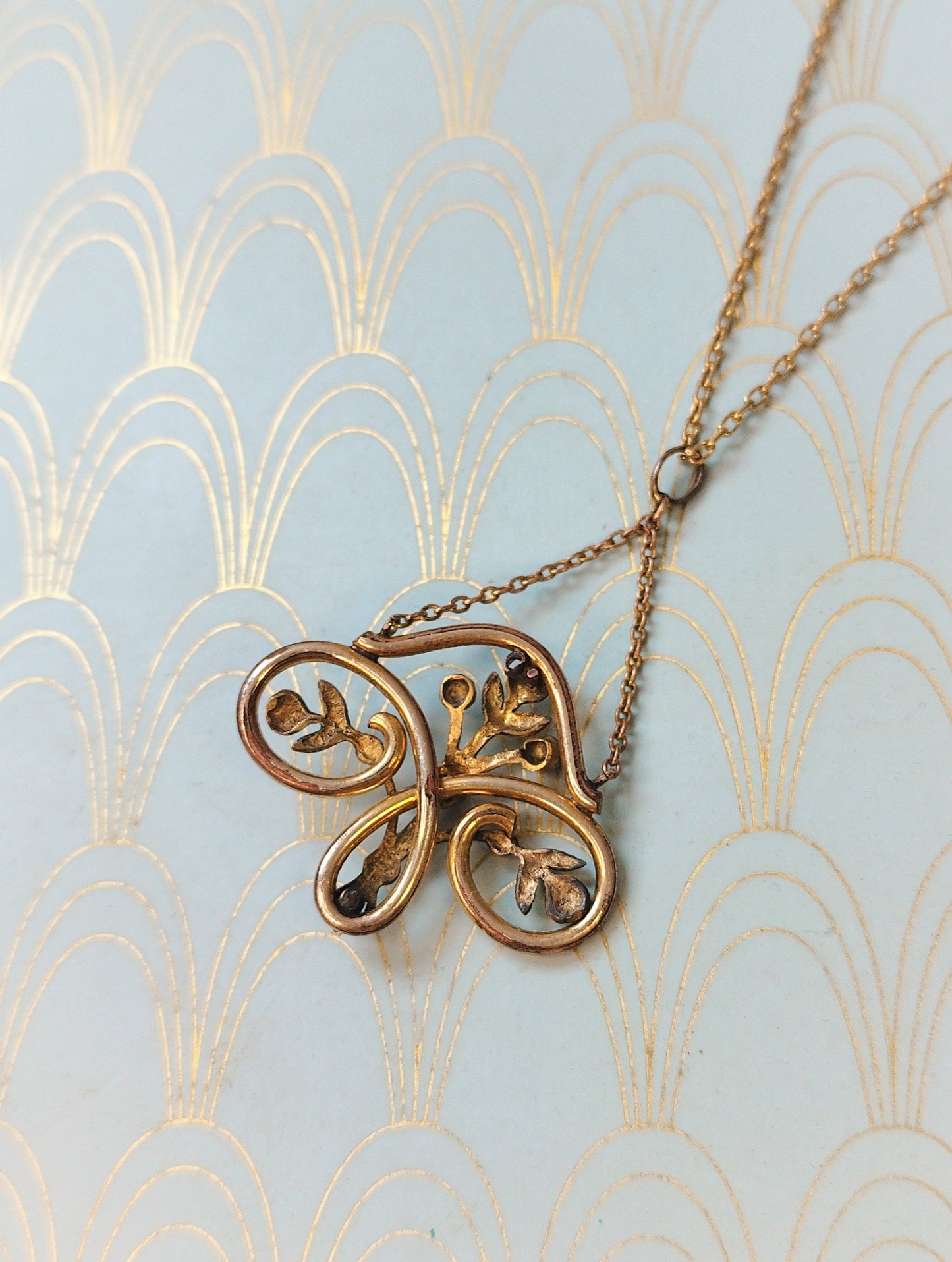 Luxury Antique French Art Nouveau Pendant, 1800s Negligee Necklace, Art Nouveau Jewelry, Art Nouveau Necklace, Victorian Luxury Gift for Her