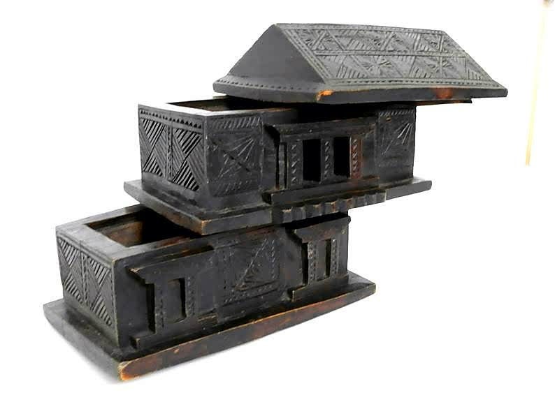 Antique French Carved Wooden Casket, RARE 1700's Marriage Box. Luxury Wedding Jewelry Box. Georgian Marriage Casket. Wood Carving. Folk Art.