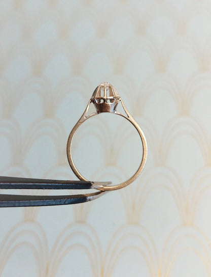 Vintage French 18ct Gold Art Deco Solitaire Ring, 18ct Gold Jewelry, Luxury Engagement Ring, Diamond Ring, Antique French Diamond Solitaire